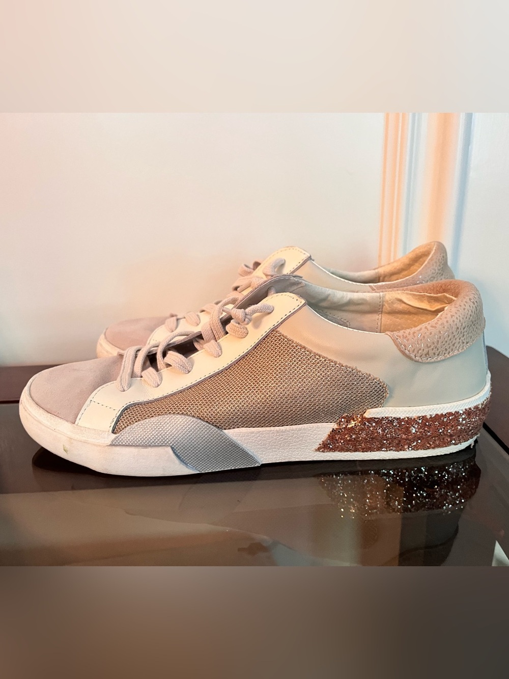 Dolce Vita Rose Gold Glitter Zina Sneakers